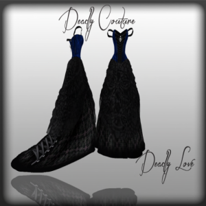 56 - DEADLY LOVE GOWN BLUE