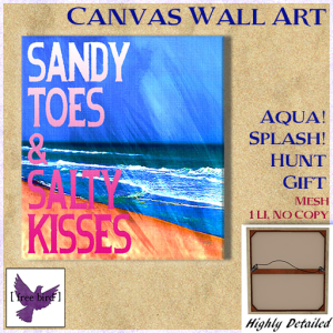 53) [ free bird ] Sandy Toes Canvas Ad - Hunt Gift
